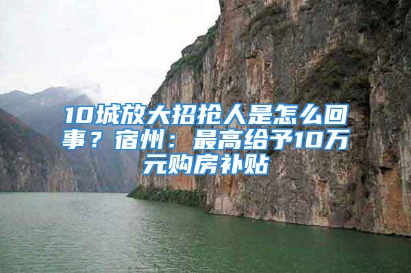 10城放大招搶人是怎么回事？宿州：最高給予10萬元購房補貼