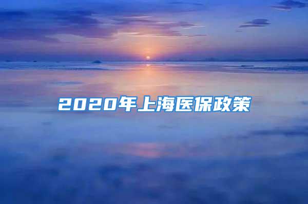 2020年上海醫(yī)保政策