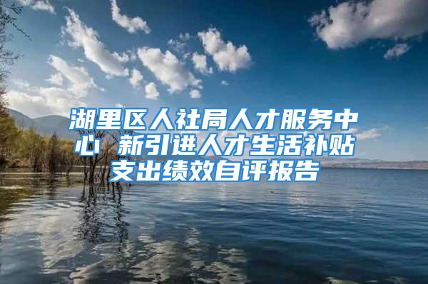 湖里區(qū)人社局人才服務(wù)中心 新引進人才生活補貼支出績效自評報告