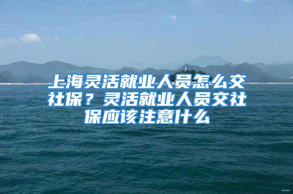 上海靈活就業(yè)人員怎么交社保？靈活就業(yè)人員交社保應(yīng)該注意什么