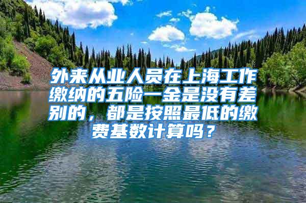 外來(lái)從業(yè)人員在上海工作繳納的五險(xiǎn)一金是沒(méi)有差別的，都是按照最低的繳費(fèi)基數(shù)計(jì)算嗎？