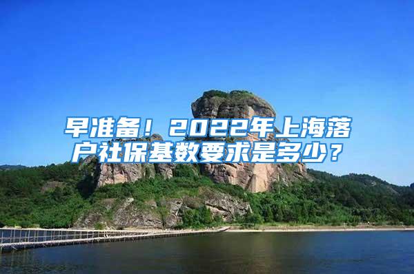 早準(zhǔn)備！2022年上海落戶社?；鶖?shù)要求是多少？