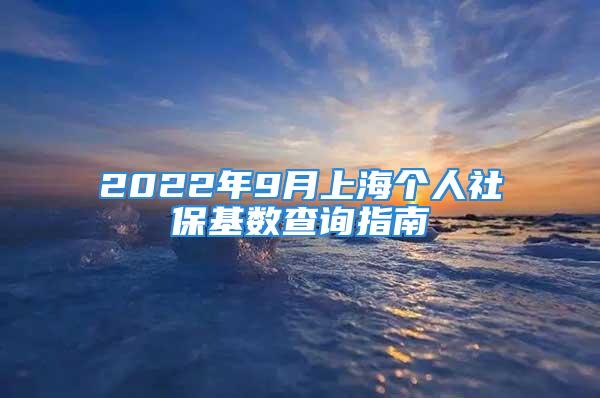 2022年9月上海個(gè)人社?；鶖?shù)查詢指南