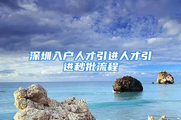 深圳入戶人才引進(jìn)人才引進(jìn)秒批流程