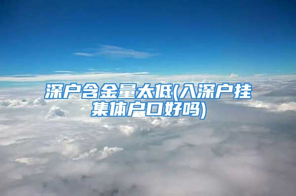 深戶含金量太低(入深戶掛集體戶口好嗎)