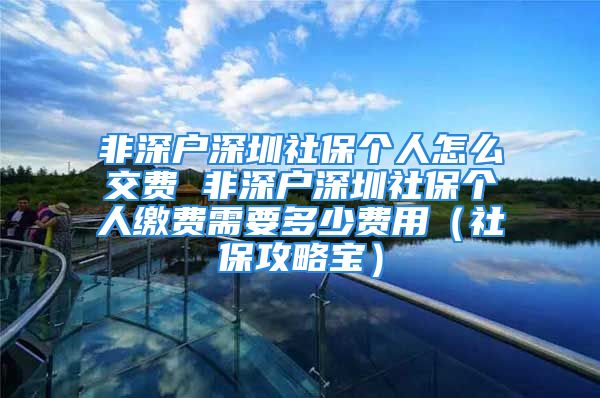 非深戶深圳社保個(gè)人怎么交費(fèi) 非深戶深圳社保個(gè)人繳費(fèi)需要多少費(fèi)用（社保攻略寶）