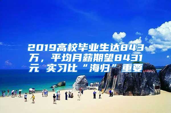 2019高校畢業(yè)生達(dá)843萬(wàn)，平均月薪期望8431元 實(shí)習(xí)比“海歸”重要