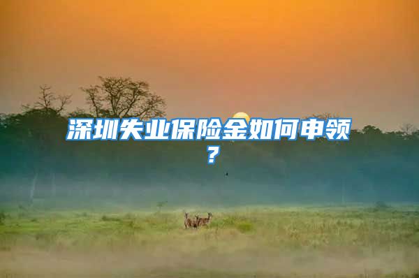 深圳失業(yè)保險(xiǎn)金如何申領(lǐng)？