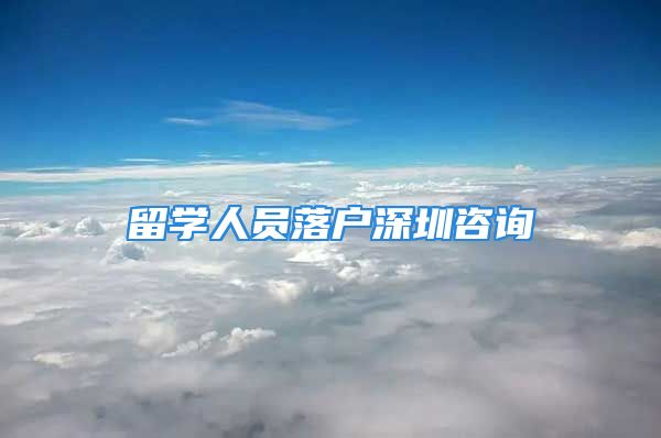 留學(xué)人員落戶深圳咨詢