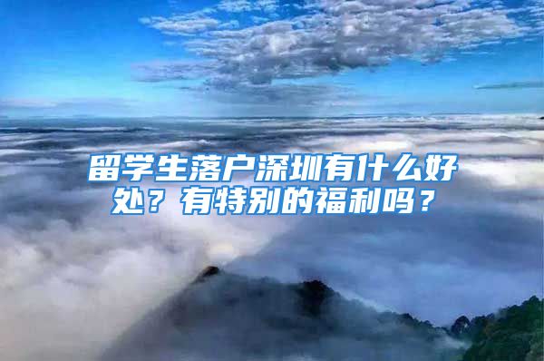 留學生落戶深圳有什么好處？有特別的福利嗎？