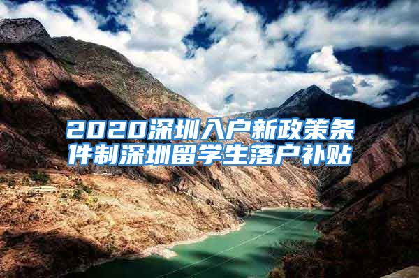 2020深圳入戶新政策條件制深圳留學生落戶補貼