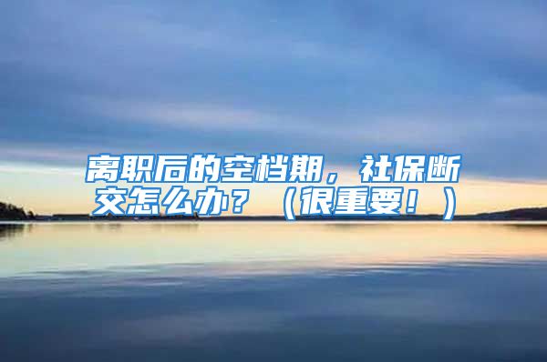 離職后的空檔期，社保斷交怎么辦？（很重要?。?/></p>
									<p>　　社會保險主要是為了解決民生問題，提高人民的生活水平。是國家針對社會上的養(yǎng)老問題、看病難問題、失業(yè)問題、人身安全問題等，設置的包括養(yǎng)老保險、醫(yī)療保險、失業(yè)保險、工傷保險、生育保險在內(nèi)的五項社會保險。在我國，社會保險是社會保障體系的重要組成部分，其在整個社會保障體系中居于核心地位。而且，近幾年，隨著我國國民經(jīng)濟發(fā)展水平的不斷提高，社會保險問題在法治規(guī)范和繳納費用上都在不斷地完善提高。</p>
<p>　　但是，如果離職后，出現(xiàn)社保的斷交問題怎么辦?其實，這時候不外乎有兩個選擇，交或者不交。但是針對這個問題還要衡量利弊權益，自己做選擇!</p>
<p style=