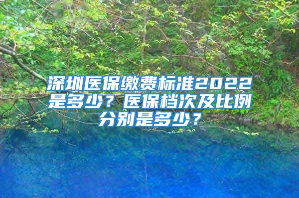 深圳醫(yī)保繳費(fèi)標(biāo)準(zhǔn)2022是多少？醫(yī)保檔次及比例分別是多少？