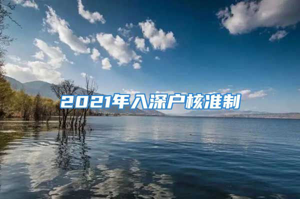 2021年入深戶核準制