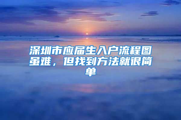 深圳市應(yīng)屆生入戶流程圖雖難，但找到方法就很簡(jiǎn)單