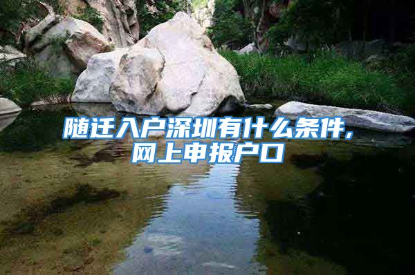 隨遷入戶深圳有什么條件,網上申報戶口