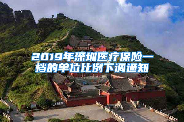 2019年深圳醫(yī)療保險(xiǎn)一檔的單位比例下調(diào)通知