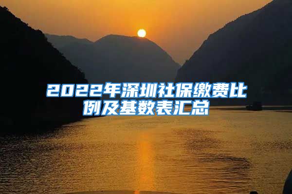 2022年深圳社保繳費(fèi)比例及基數(shù)表匯總