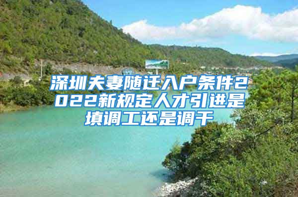 深圳夫妻隨遷入戶條件2022新規(guī)定人才引進是填調(diào)工還是調(diào)干