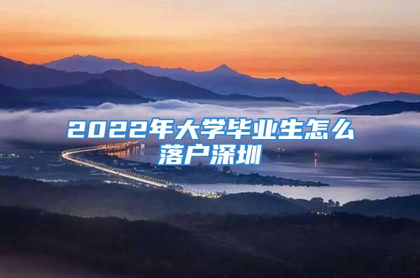 2022年大學畢業(yè)生怎么落戶深圳