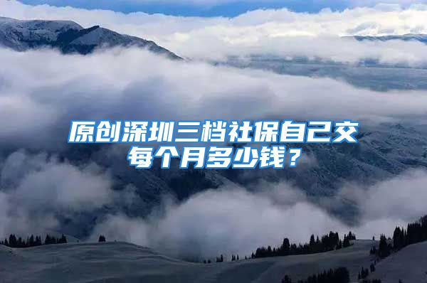 原創(chuàng)深圳三檔社保自己交每個月多少錢？