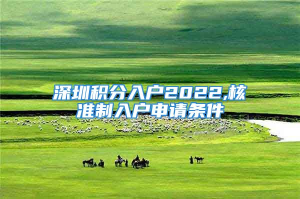 深圳積分入戶2022,核準制入戶申請條件