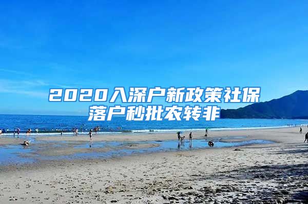 2020入深戶新政策社保落戶秒批農(nóng)轉(zhuǎn)非