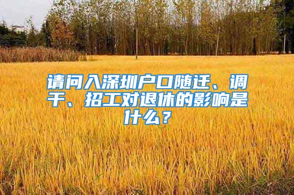 請問入深圳戶口隨遷、調(diào)干、招工對退休的影響是什么？