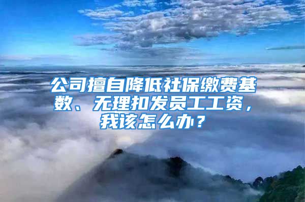 公司擅自降低社保繳費基數(shù)、無理扣發(fā)員工工資，我該怎么辦？