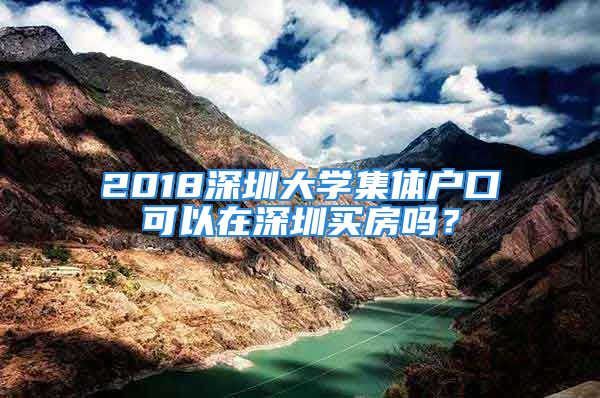 2018深圳大學(xué)集體戶口可以在深圳買房嗎？