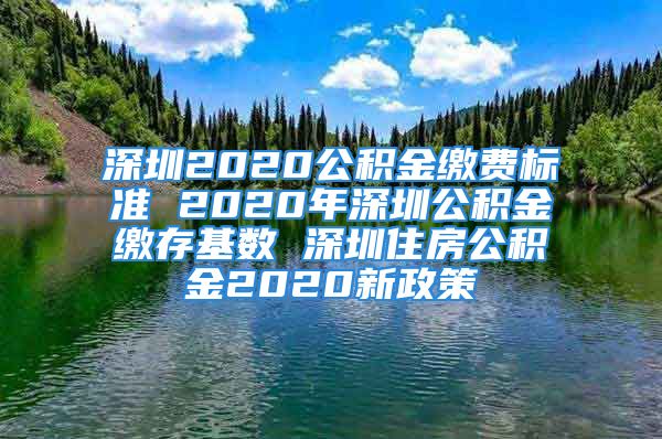 深圳2020公積金繳費(fèi)標(biāo)準(zhǔn) 2020年深圳公積金繳存基數(shù) 深圳住房公積金2020新政策