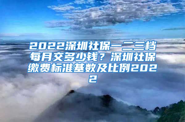 2022深圳社保一二三檔每月交多少錢(qián)？深圳社保繳費(fèi)標(biāo)準(zhǔn)基數(shù)及比例2022