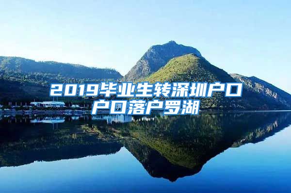 2019畢業(yè)生轉(zhuǎn)深圳戶口戶口落戶羅湖