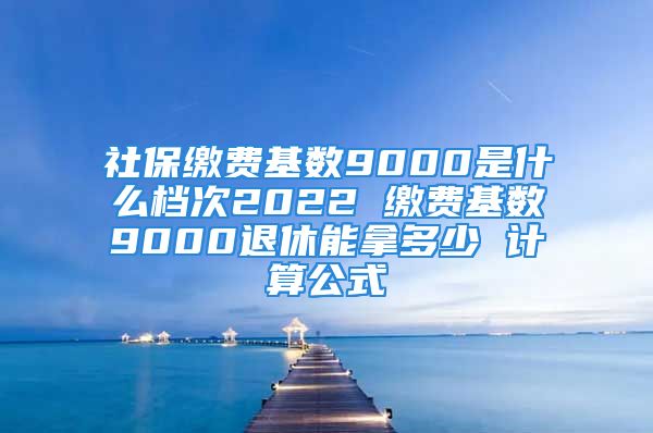 社保繳費基數(shù)9000是什么檔次2022 繳費基數(shù)9000退休能拿多少 計算公式