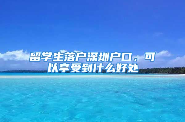 留學(xué)生落戶深圳戶口，可以享受到什么好處