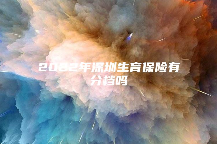 2022年深圳生育保險(xiǎn)有分檔嗎