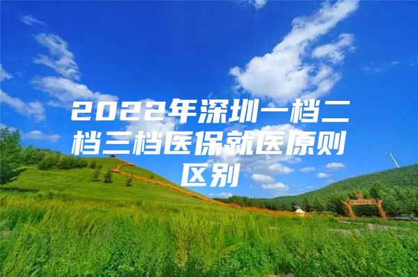 2022年深圳一檔二檔三檔醫(yī)保就醫(yī)原則區(qū)別