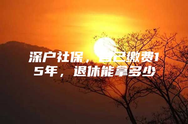 深戶社保，自己繳費(fèi)15年，退休能拿多少