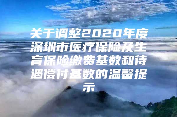 關(guān)于調(diào)整2020年度深圳市醫(yī)療保險(xiǎn)及生育保險(xiǎn)繳費(fèi)基數(shù)和待遇償付基數(shù)的溫馨提示