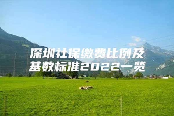 深圳社保繳費(fèi)比例及基數(shù)標(biāo)準(zhǔn)2022一覽