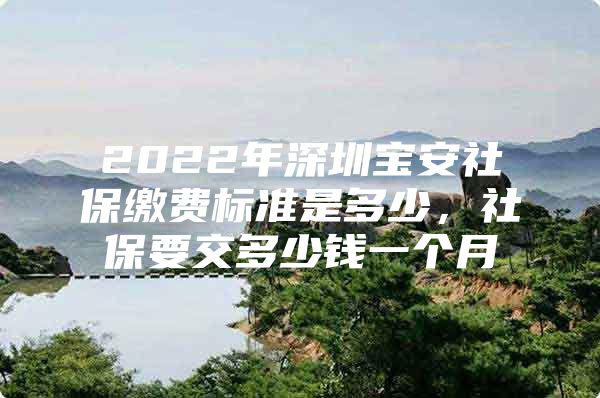 2022年深圳寶安社保繳費(fèi)標(biāo)準(zhǔn)是多少，社保要交多少錢一個(gè)月