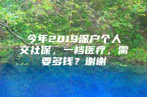 今年2019深戶個(gè)人交社保，一檔醫(yī)療，需要多錢？謝謝