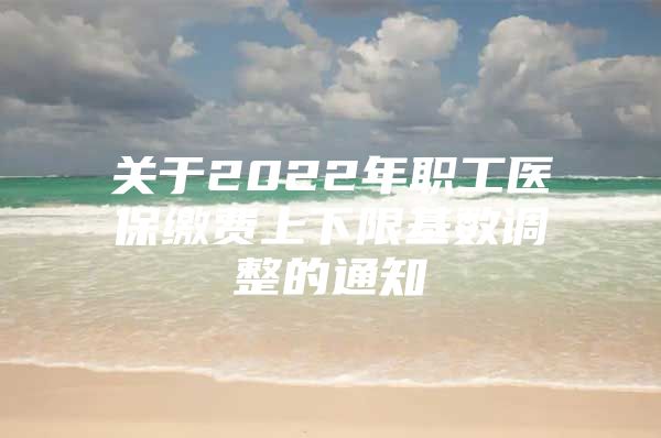 關(guān)于2022年職工醫(yī)保繳費上下限基數(shù)調(diào)整的通知