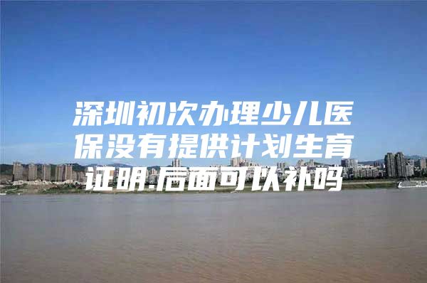 深圳初次辦理少兒醫(yī)保沒有提供計劃生育證明.后面可以補嗎